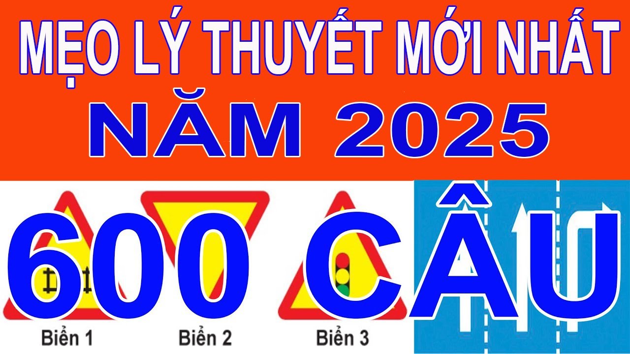 ✅  Mẹo học  600 câu lý thuyết B, C1, C năm 2025 ⛔️ Luật GTĐB - ngưng áp dụng từ 01.09.2025.