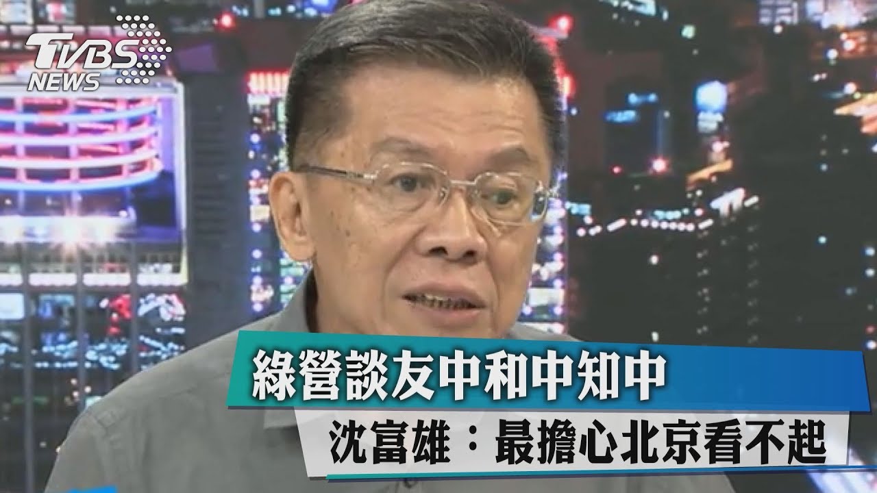 綠營談友中和中知中 沈富雄:最擔心北京看不起