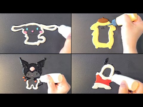 Sanrio Characters Pancake Art - Cinnamoroll, Pompompurin, Kuromi, Pochacco