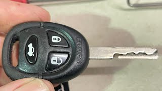 Saab Key Battery Change 1 piece 3 button key 9-3 9-5 900 93 95