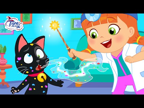 Misifu hat einen Schluckauf!😲 Die kleine Hexe Tatty - Cartoons für Kinder