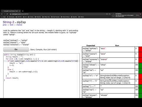 Codingbat String 2 Zipzap