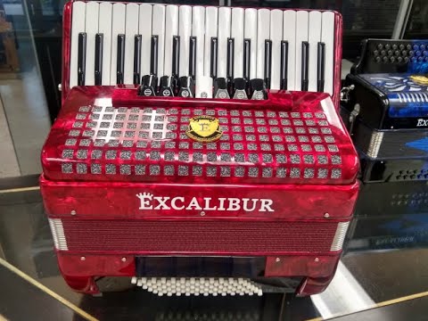 Excalibur Super Classic 72 Bass Piano Accordion Bronze Gold imagen 5