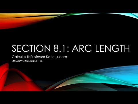 8 1 Lecture Video Arc Length 1
