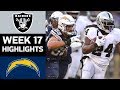 Raiders vs. Chargers | NFL Week 17 Game Highlights