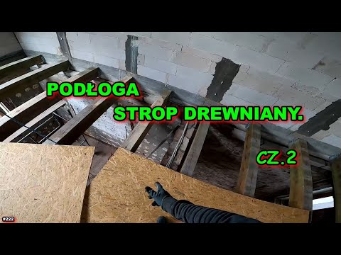 PODŁOGA NA STROPIE DREWNIANYM, 👍 MATA GUMOWA NA LEGARY, REMONT STAREGO DOMU, VLOG, BUDOWA #222