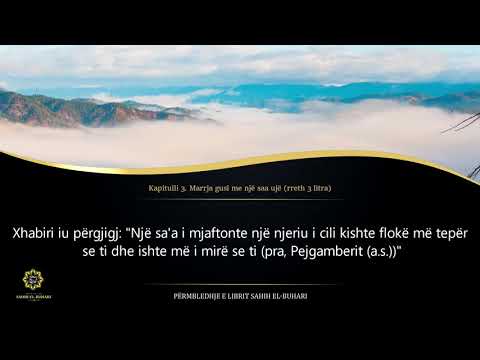 Sahih Buhari - Hadith 190 - Marrja gusl me një sa'a ujë (rreth 3 litra)