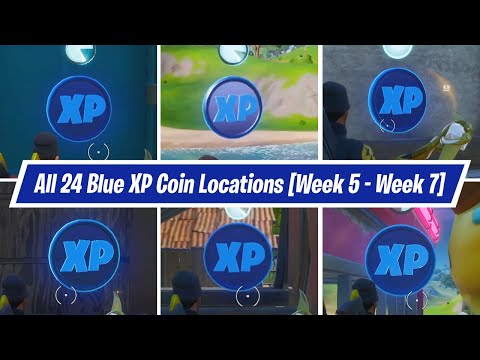 All 24 Blue XP Coin Locations [Week 5 to Week 7] in Fortnite Chapter 2 Season 2