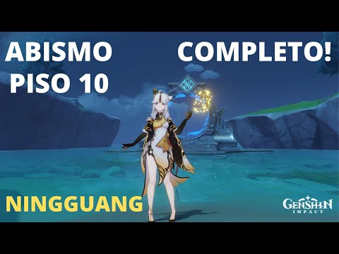 Abismo piso 10 gameplay com 9 estrelas completo [Genshin Impact]