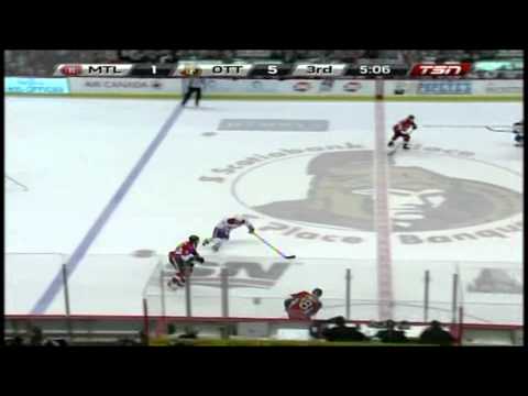 Chris Neil goal 30 Jan 2013 Montreal Canadiens vs Ottawa Senators NHL Hockey