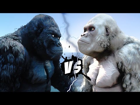 KING KONG vs WHITE KING KONG - EPIC MONSTERS BATTLE