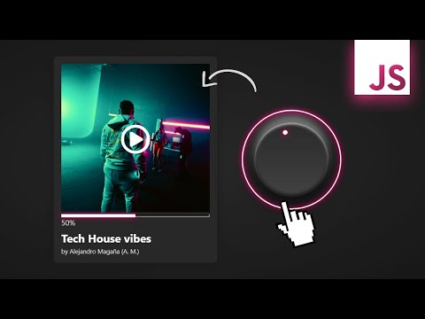 Build A Working Volume Knob From Scratch using Javascript with Custom Music Player & Volume Bar