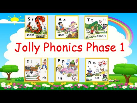 Jolly Phonics Phase 1 -S,A,T,I,P,IN -Review with Songs,  Vocabulary, & Interesting  activities.