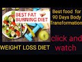WEIGHT LOSS / FAT LOSS FOOD / 90 DAYS BODY TRANSFORMATION