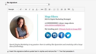 How to Create a Gmail Signature with Images, Social Icons & Logo Tutorial.