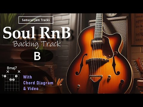 Chill RnB Groove Guitar Backing Track in B major