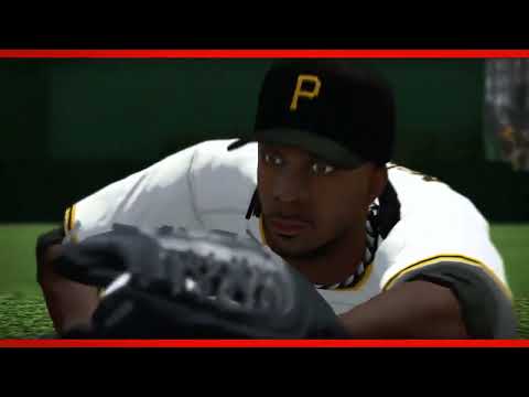 Gameplay montage from MLB 2K12 showing batter, pitcher and stadium shots under soundtrack music