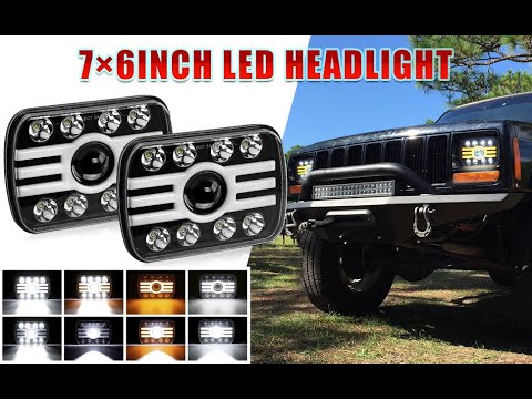 CO LIGHT LED Headlight 5x7inch for Jeep Wrangler YJ XJ Cherokee H6054 H5054 H6052 H6053