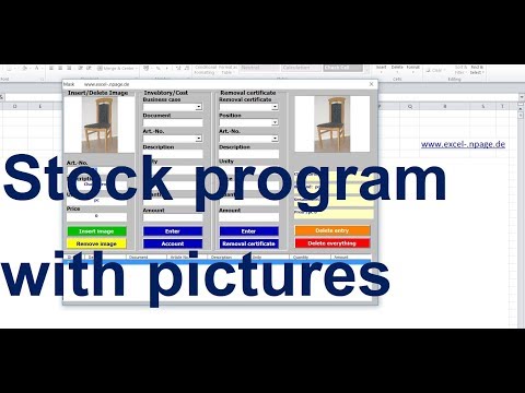 26 Create stock program with pictures in Excel VBA itself