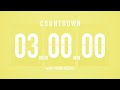 3 Hour Countdown Timer Flip Clock With Piano Beeps
