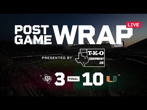 TexAgs Post Game Wrap: #10 Miami 10, #7 Texas A&M 3 (CFP, First Round)