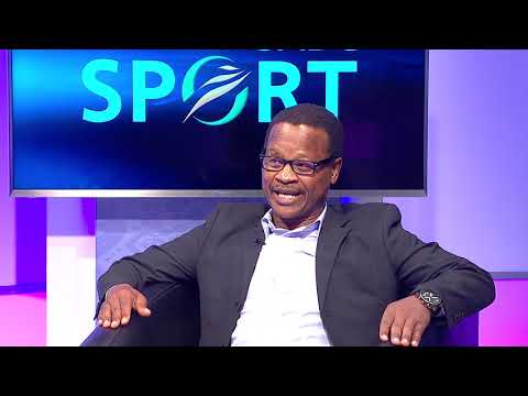 Thomas chats to Ernest Mtawali, a Malawian football legend