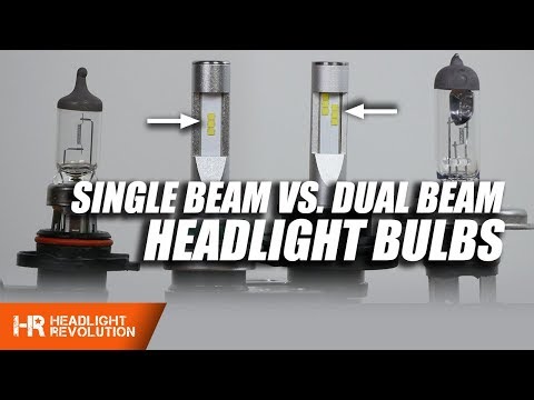 What's the difference between single and dual beam headlight bulbs?