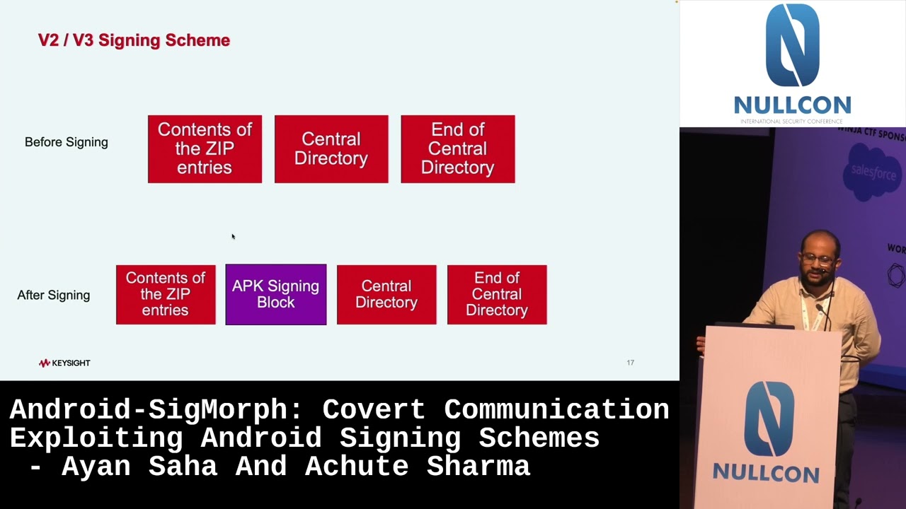 Nullcon Goa 2023 | Android-SigMorph: Covert Communication Exploiting Android Signing Schemes