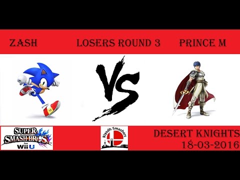 Prince M (Marth) Vs Zash (Sonic,Cloud) - losers 3