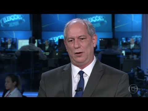 Ciro Gomes (PDT) é entrevistado no Jornal Nacional