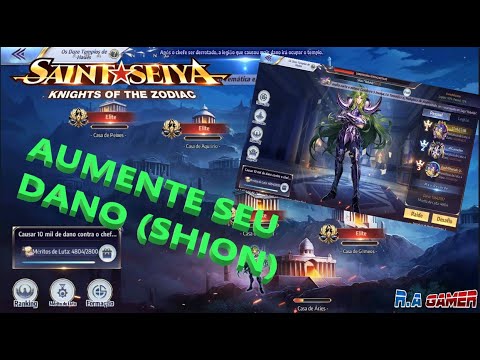 OS DOZES TEMPLOS DE HADES - SHION (COMO AUMENTAR SEU DANO )