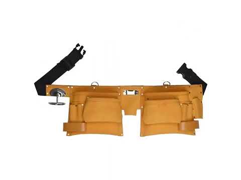 Industrial use leather tool belt, for carrying tools