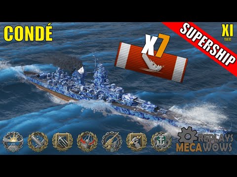 DAMAGE RECORD! Condé 7 Kills & 379k Damage | World of Warships Gameplay