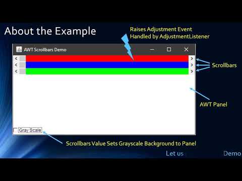 17 Java Awt Scrollbar Control Example Java Awt Tutorial