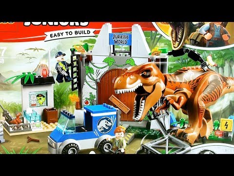 Jurassic World LEGO Juniors T-Rex Breakout 10758 - LEGO Fallen Kingdom Tyrannosaurus rex build
