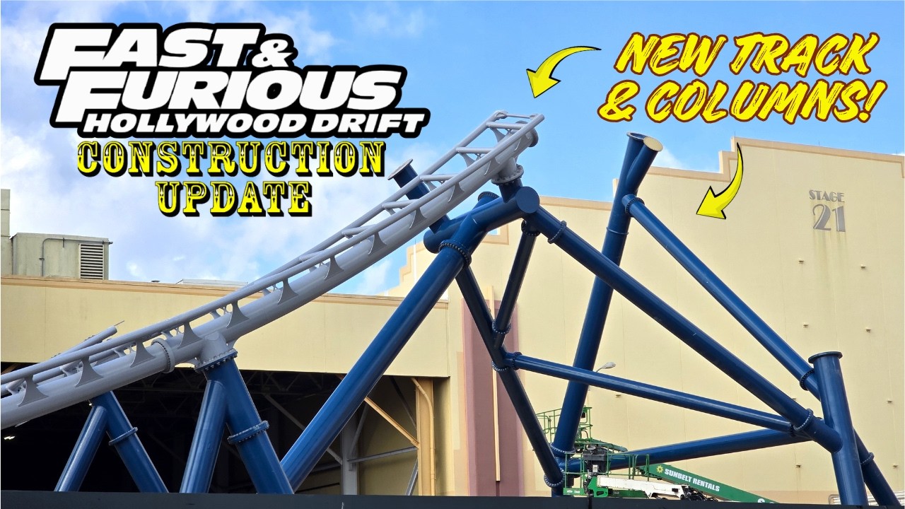 Universal Orlando Resort Fast & Furious: Hollywood Drift Roller Coaster Construction Update 7.20.26