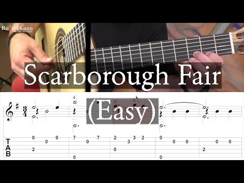 SCARBOROUGH FAIR - Easy Arrangement - Full Tutorial with TAB - Classical Guitar