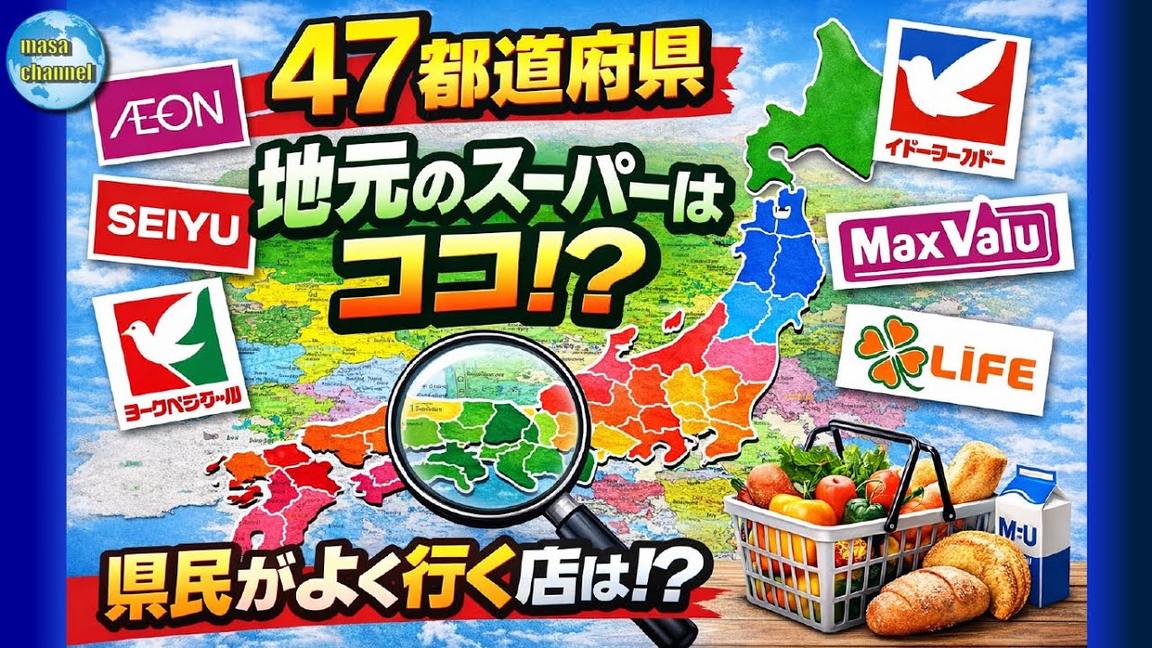47都道府県民は普段どのスーパーを利用する？【大手？ローカルスーパー？】