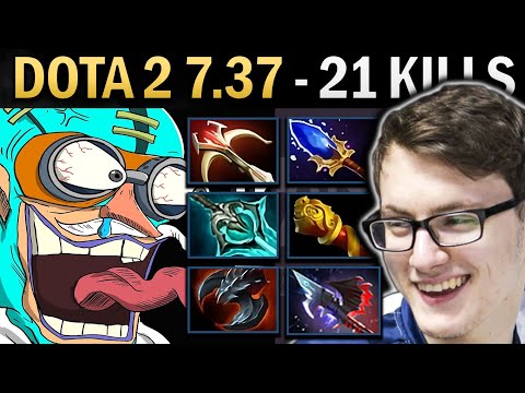 Gyrocopter Gameplay Miracle with Disperser and 21 Kills - Dota 2 7.38