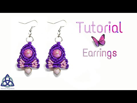 Green Macrame Beaded Earrings Tutorial EASY Macrame Craft Idea