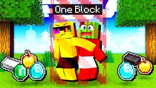 Minecraft But We&#39;re LOCKED On ONE BLOCK!