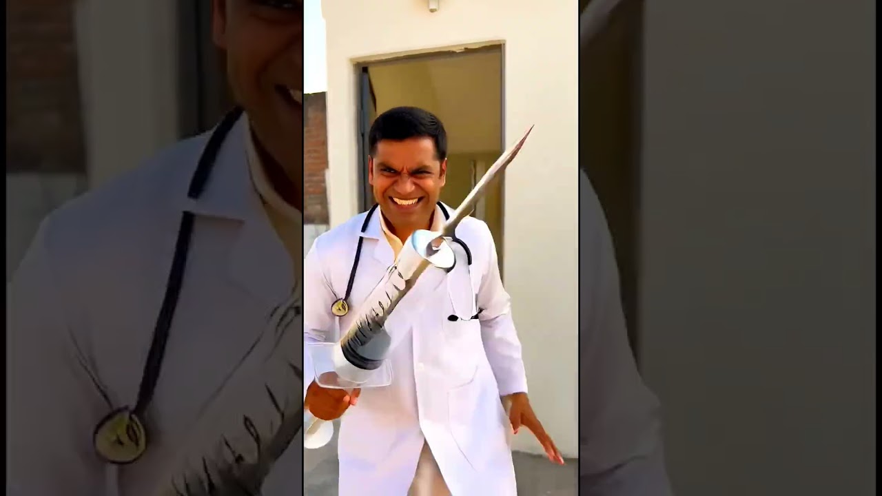 The doctor is coming to put a injection 😂🤣