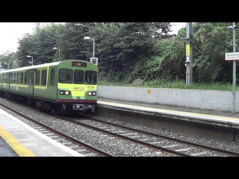 Iarnród Éireann Irish Rail 2 car DART 8100 EMU 8124 departs Harmonstown Station