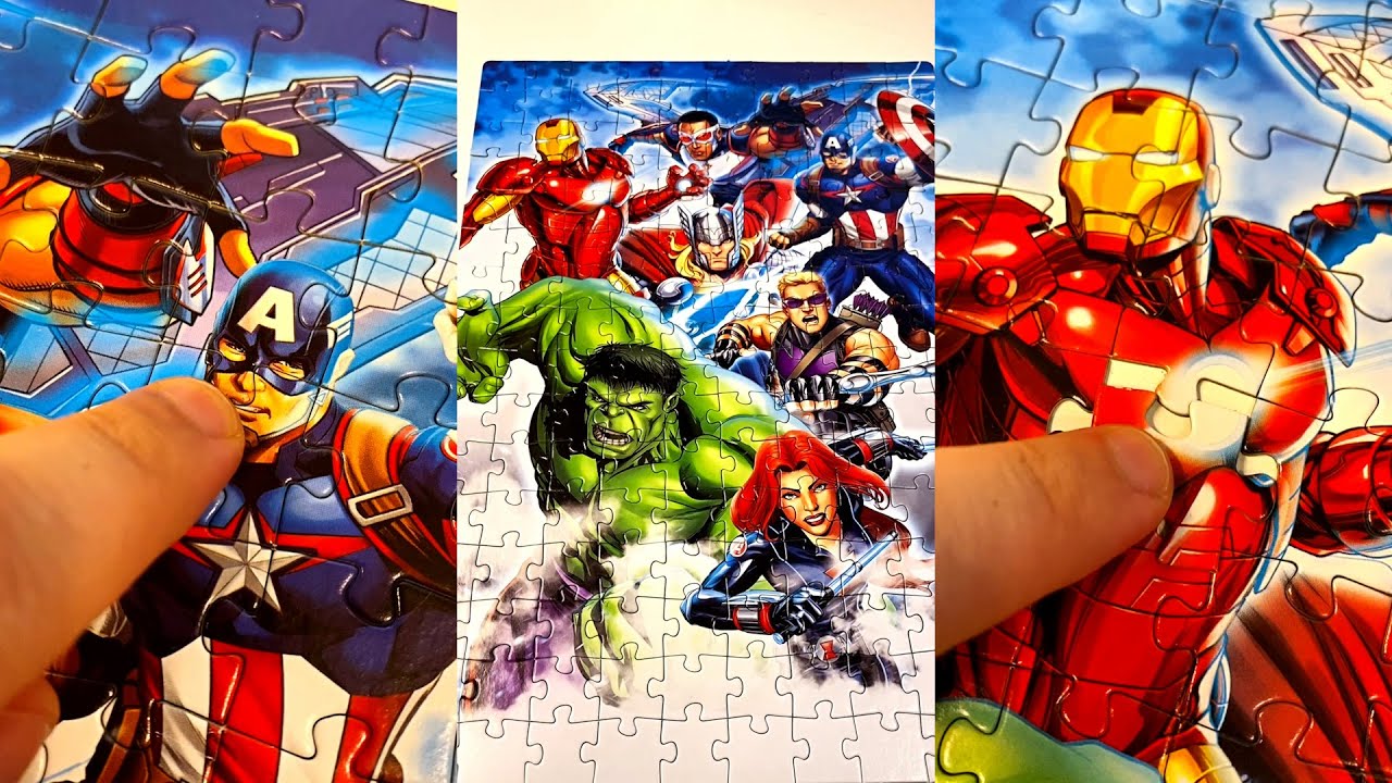 Marvel AVENGERS Disney Puzzle Games - Captain America, Hulk, Iron Man, Thor