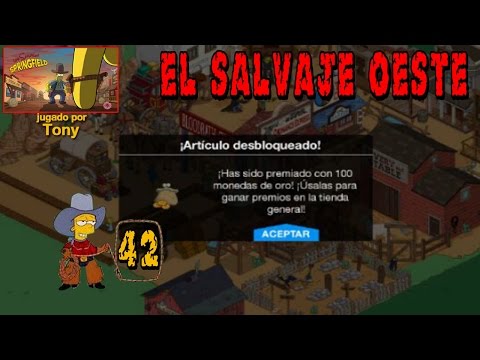 Los Simpson Springfield "El Salvaje Oeste, Cap. 42: "Cien monedas de oro y montón piedras" por Tony
