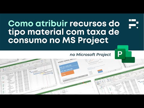 COMO ATRIBUIR RECURSOS DO TIPO MATERIAL COM TAXA DE CONSUMO NO MS PROJECT