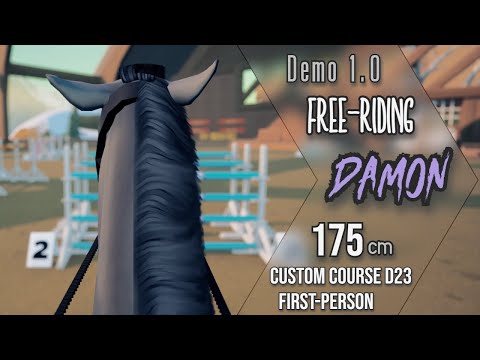 Tales of Rein Ravine DEMO : 175CM Triple-Bar Course on Damon in First-Person : Realistic Jumping ON