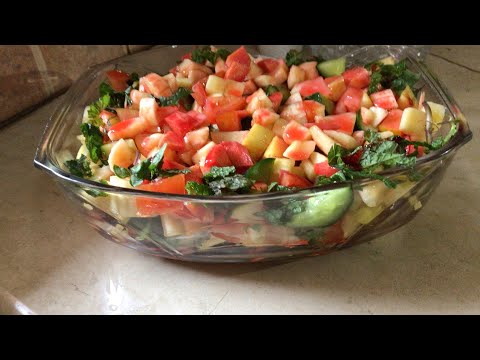 Fruits vegetables chaat recipe (subscribe) kehkashan kitchen
