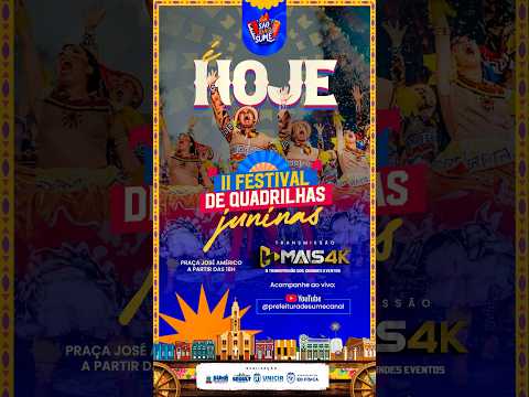 II Festival de Quadrilhas Juninas  programação do São João de Sumé 2026.
