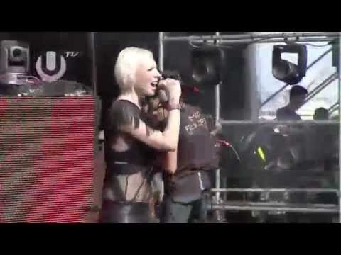 Steve Aoki & Polina performing live @ Ultra Music Festival 2012